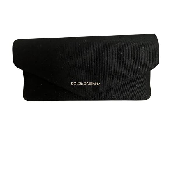 Dolce & Gabbana Black Soft Shell Glasses Case Logo Envelope Eyewear Holder - Picture 1 of 6